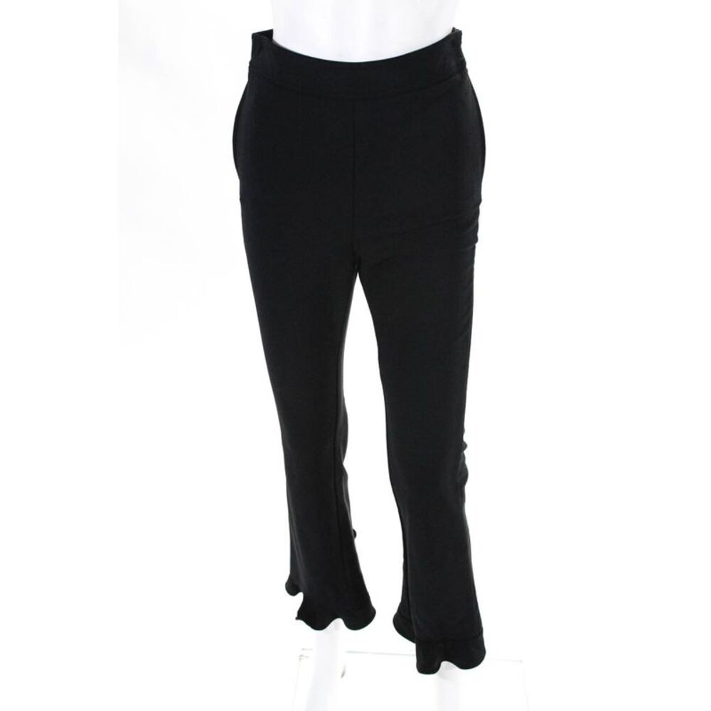 Opening Ceremony Womens Circle Ruffled Hemline Trousers Black Size 4 10603744